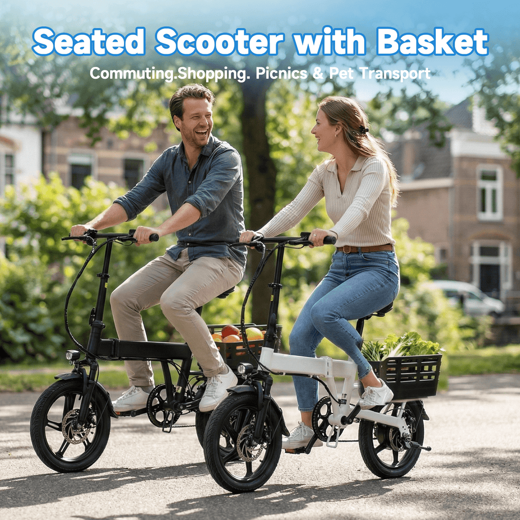 SHCNTEKU 14IN Folding Ebike, Features a high capacity 500W Peak Motor for Adults Teens, Removable Battery 25 Miles 20mph Electric bicycles,UL 2849