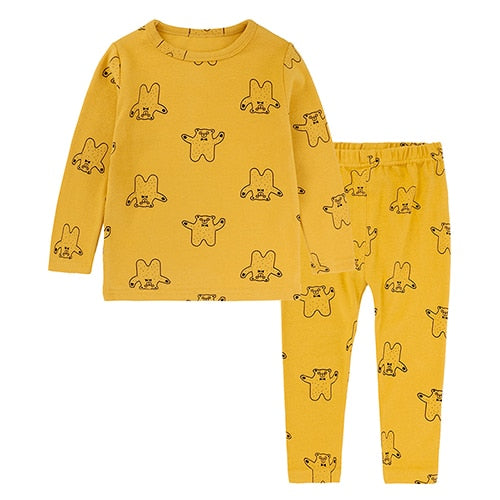 2026New Baby Long Sleeve Pajamas Cotton Cartoon Children Pyjamas Clothing Sets Kids Clothes Suits Baby Girls SleepwearBB421